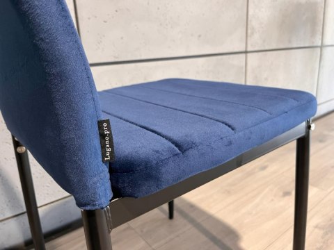 Krzesło tapicerowane VALVA LINE VELVET BLUE Krzesło tapicerowane VALVA LINE VELVET BLUE