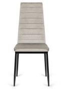 Krzesło tapicerowane VALVA LINE VELVET GREY OUTLET