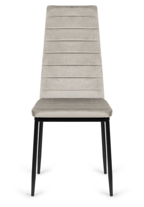 Krzesło tapicerowane VALVA LINE VELVET GREY OUTLET Krzesło tapicerowane VALVA LINE VELVET GREY OUTLET