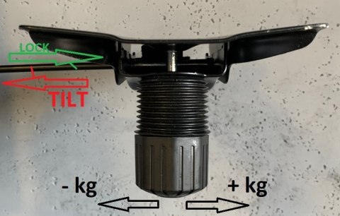 Mechanizm fotela obrotowego TILT - L regulacja Mechanizm fotela obrotowego TILT - L regulacja