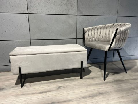PUFA kufer Lugano LUZZI GREY VELVET 95 PUFA kufer Lugano LUZZI GREY VELVET 95
