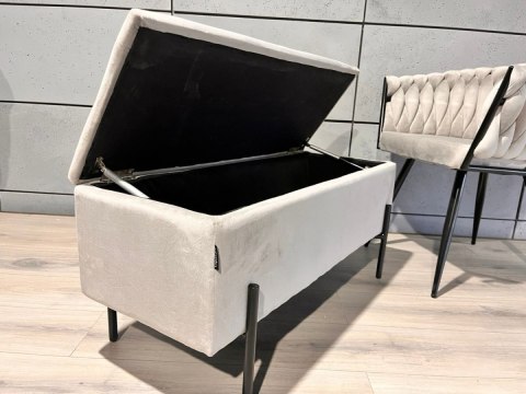 PUFA kufer Lugano LUZZI GREY VELVET 95 PUFA kufer Lugano LUZZI GREY VELVET 95