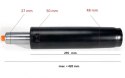 Siłownik XL fotela 420 mm CHROM - skok 150 mm