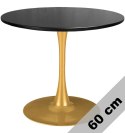 Stół okrągły VICTORY BLACK 60 cm GOLD