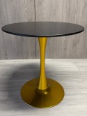 Stół okrągły VICTORY BLACK 60 cm GOLD