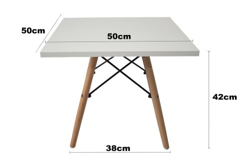 Stolik kawowy kwadratowy CAPRI BIANCO 50 cm Stolik kawowy kwadratowy CAPRI BIANCO 50 cm
