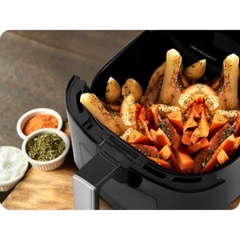Frytkownica beztłuszczowa Air fryer BD-652 czarno-srebrna Frytkownica beztłuszczowa Air fryer BD-652 czarno-srebrna