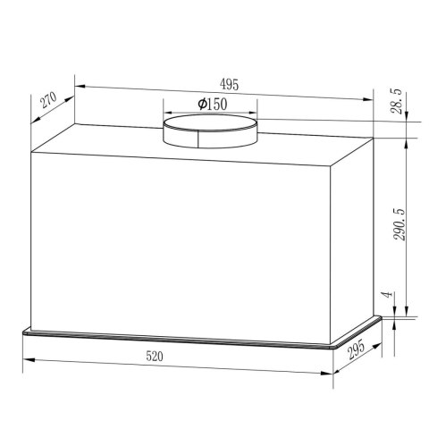 Okap kuchenny 52 cm czarny Berdsen BT-239 Okap kuchenny 52 cm czarny Berdsen BT-239