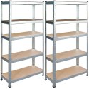 REGAŁ UNIWERSALNY DO PIWNICY, BIURA, WARSZTATU ZESTAW 2 szt 180 x 90 x 40 cm Humberg HR-812