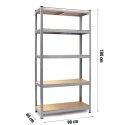 REGAŁ UNIWERSALNY DO PIWNICY, BIURA, WARSZTATU ZESTAW 2 szt 180 x 90 x 40 cm Humberg HR-812