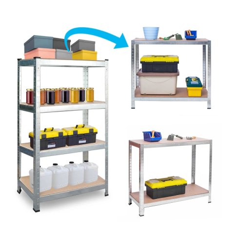 REGAŁ UNIWERSALNY DO PIWNICY, BIURA, WARSZTATU ZESTAW 2 szt 180 x 90 x 40 cm Humberg HR-812 REGAŁ UNIWERSALNY DO PIWNICY, BIURA, WARSZTATU ZESTAW 2 szt 180 x 90 x 40 cm Humberg HR-812
