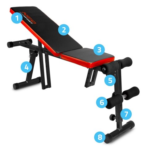 ŁAWECZKA DO ĆWICZEŃ POD SZTANGĘ NEO-SPORT REGULOWANA ŁAWECZKA DO ĆWICZEŃ POD SZTANGĘ NEO-SPORT REGULOWANA