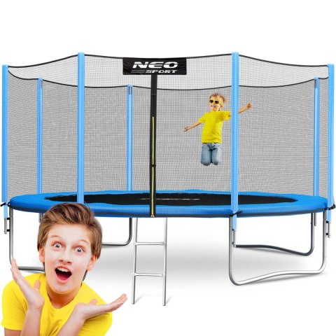 Trampolina ogrodowa 13ft/404cm z siatką zewnętrzną i drabinką Neo-Sport Trampolina ogrodowa 13ft/404cm z siatką zewnętrzną i drabinką Neo-Sport