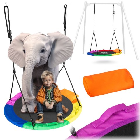 HUŚTAWKA BOCIANIE GNIAZDO DLA DOROSŁYCH I DZIECI NEO-SPORT SWINGO 110 CM WIELOKOLOROWA HUŚTAWKA BOCIANIE GNIAZDO DLA DOROSŁYCH I DZIECI NEO-SPORT SWINGO 110 CM WIELOKOLOROWA