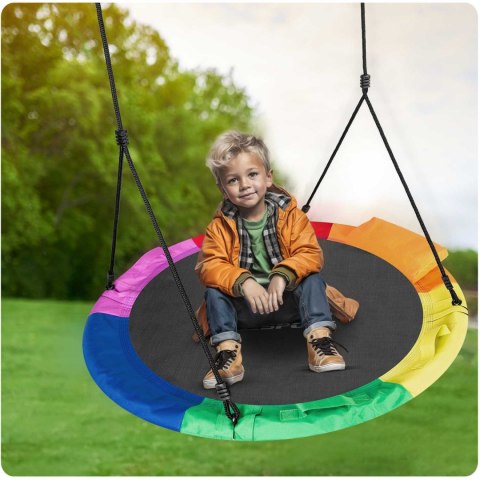 HUŚTAWKA BOCIANIE GNIAZDO DLA DOROSŁYCH I DZIECI NEO-SPORT SWINGO 110 CM WIELOKOLOROWA HUŚTAWKA BOCIANIE GNIAZDO DLA DOROSŁYCH I DZIECI NEO-SPORT SWINGO 110 CM WIELOKOLOROWA