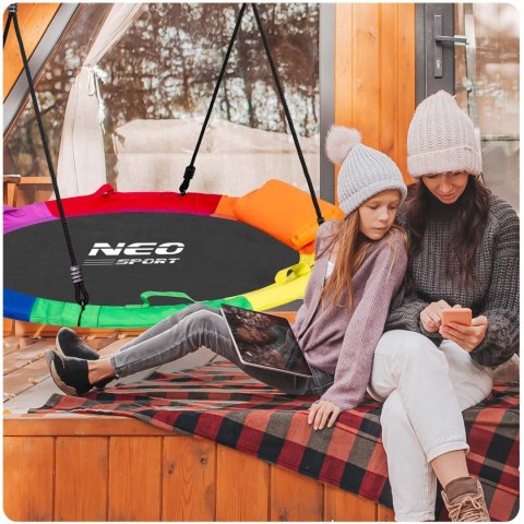 HUŚTAWKA BOCIANIE GNIAZDO DLA DOROSŁYCH I DZIECI NEO-SPORT SWINGO 110 CM WIELOKOLOROWA HUŚTAWKA BOCIANIE GNIAZDO DLA DOROSŁYCH I DZIECI NEO-SPORT SWINGO 110 CM WIELOKOLOROWA