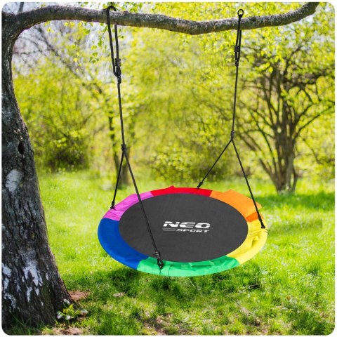 HUŚTAWKA BOCIANIE GNIAZDO DLA DOROSŁYCH I DZIECI NEO-SPORT SWINGO 110 CM WIELOKOLOROWA HUŚTAWKA BOCIANIE GNIAZDO DLA DOROSŁYCH I DZIECI NEO-SPORT SWINGO 110 CM WIELOKOLOROWA