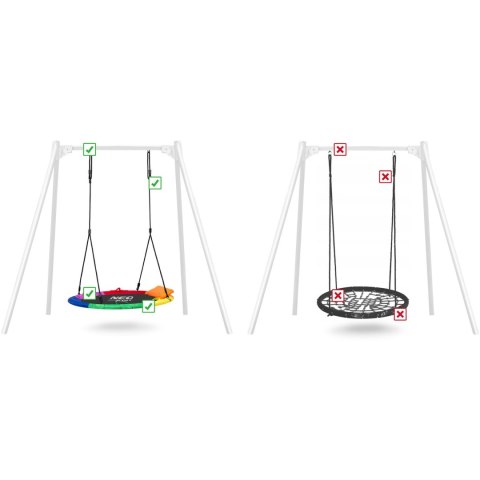 HUŚTAWKA BOCIANIE GNIAZDO DLA DOROSŁYCH I DZIECI NEO-SPORT SWINGO 110 CM WIELOKOLOROWA HUŚTAWKA BOCIANIE GNIAZDO DLA DOROSŁYCH I DZIECI NEO-SPORT SWINGO 110 CM WIELOKOLOROWA