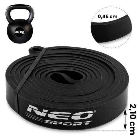 Taśma oporowa do ćwiczeń NS-960 Neo-Sport czarna Taśma oporowa do ćwiczeń NS-960 Neo-Sport czarna