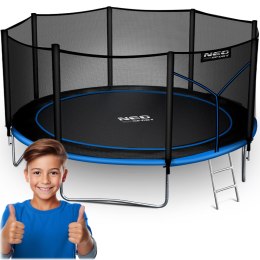 TRAMPOLINA OGRODOWA NEO-SPORT 14FT 435CM + SIATKA ZEWNĘTRZNA + DRABINKA