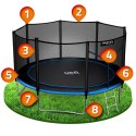 TRAMPOLINA OGRODOWA NEO-SPORT 14FT 435CM + SIATKA ZEWNĘTRZNA + DRABINKA