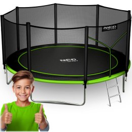 TRAMPOLINA OGRODOWA NEO-SPORT 14FT 435CM + SIATKA ZEWNĘTRZNA + DRABINKA