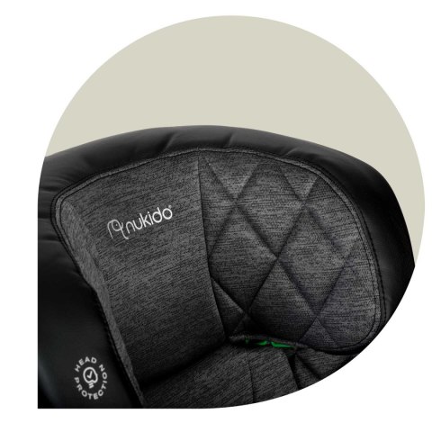 Fotelik samochodowy Nukido Louis czarno-szary 15-36 kg ISOFIX Fotelik samochodowy Nukido Louis czarno-szary 15-36 kg ISOFIX