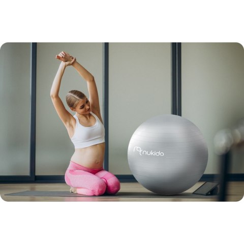 Piłka ciążowa do aerobiku 65 cm NS-951 szara Piłka ciążowa do aerobiku 65 cm NS-951 szara