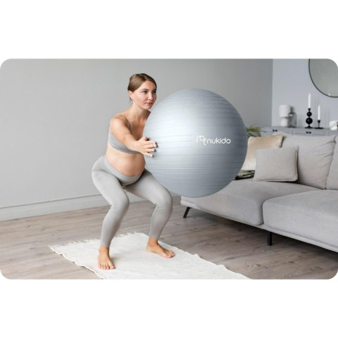 Piłka ciążowa do aerobiku 65 cm NS-951 szara Piłka ciążowa do aerobiku 65 cm NS-951 szara