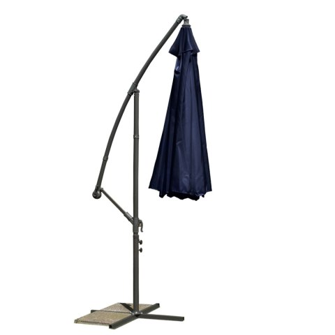 Parasol ogrodowy składany 8 segmentów granatowy 350cm Parasol ogrodowy składany 8 segmentów granatowy 350cm