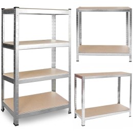 REGAŁ METALOWY – SOLIDNY, WYTRZYMAŁY, DO PIWNICY, BIURA, WARSZTATU 150 x 75 x 30 Plonos