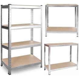 REGAŁ METALOWY – SOLIDNY, WYTRZYMAŁY, DO PIWNICY, BIURA, WARSZTATU 180 x 90 x 40 Plonos