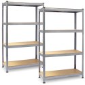REGAŁ UNIWERSALNY DO PIWNICY, BIURA, WARSZTATU ZESTAW 2 szt 150 x 75 x 30 cm Plonos