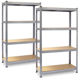 REGAŁ UNIWERSALNY DO PIWNICY, BIURA, WARSZTATU ZESTAW 2 szt 150 x 75 x 30 cm Plonos