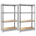 REGAŁ UNIWERSALNY DO PIWNICY, BIURA, WARSZTATU ZESTAW 2 szt 150 x 75 x 30 cm Plonos
