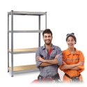 REGAŁ UNIWERSALNY DO PIWNICY, BIURA, WARSZTATU ZESTAW 2 szt 150 x 75 x 30 cm Plonos