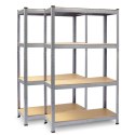 REGAŁ UNIWERSALNY DO PIWNICY, BIURA, WARSZTATU ZESTAW 2 szt 150 x 75 x 30 cm Plonos