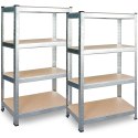 REGAŁ UNIWERSALNY DO PIWNICY, BIURA, WARSZTATU ZESTAW 2 SZT 180 x 90 x 40 cm Plonos PL-702