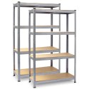 REGAŁ UNIWERSALNY DO PIWNICY, BIURA, WARSZTATU ZESTAW 2 SZT 180 x 90 x 40 cm Plonos PL-702