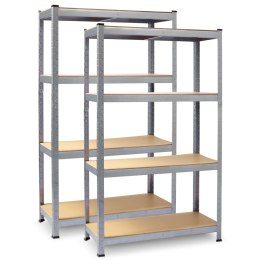 REGAŁ UNIWERSALNY DO PIWNICY, BIURA, WARSZTATU ZESTAW 2 SZT 180 x 90 x 40 cm Plonos PL-702