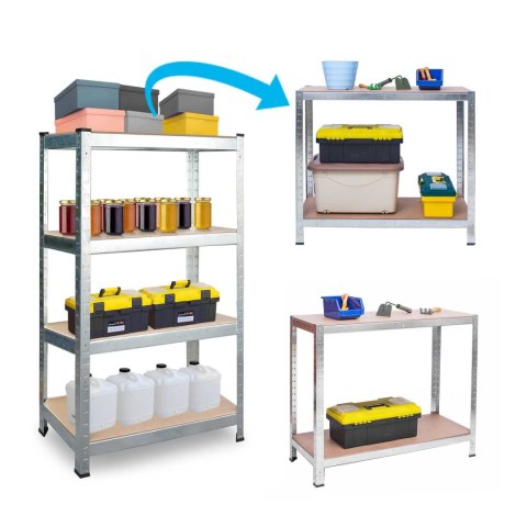 REGAŁ UNIWERSALNY DO PIWNICY, BIURA, WARSZTATU ZESTAW 2 SZT 180 x 90 x 40 cm Plonos PL-702 REGAŁ UNIWERSALNY DO PIWNICY, BIURA, WARSZTATU ZESTAW 2 SZT 180 x 90 x 40 cm Plonos PL-702