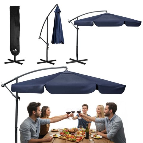 Parasol ogrodowy składany 6 segmentowy 350 cm z pokrowcem Plonos PL-880 Parasol ogrodowy składany 6 segmentowy 350 cm z pokrowcem Plonos PL-880
