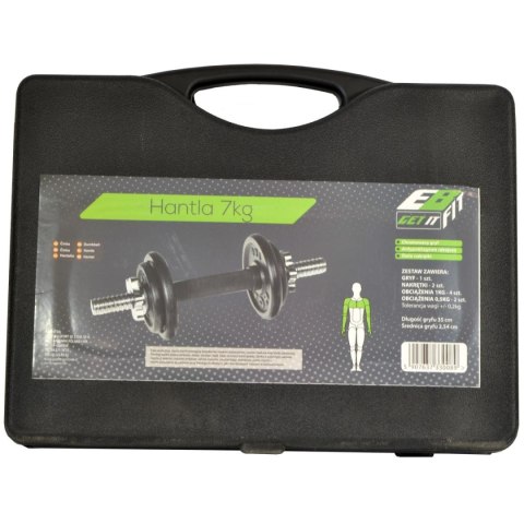 HANTLA ŻELIWNA 7 KG WALIZKA EB FIT HANTLA ŻELIWNA 7 KG WALIZKA EB FIT