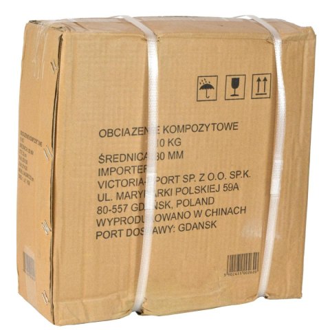 OBCIĄŻENIE BETONOWE 10 KG ENERO FIT fi29,5 OBCIĄŻENIE BETONOWE 10 KG ENERO FIT fi29,5