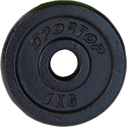 OBCIĄŻENIE ŻELIWNE CZARNE 1 KG ENERO FIT fi26,5 OBCIĄŻENIE ŻELIWNE CZARNE 1 KG ENERO FIT fi26,5
