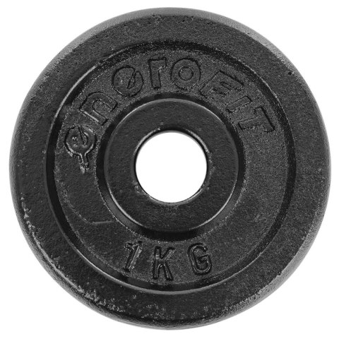 OBCIĄŻENIE ŻELIWNE CZARNE 1 KG ENERO FIT fi26,5 OBCIĄŻENIE ŻELIWNE CZARNE 1 KG ENERO FIT fi26,5