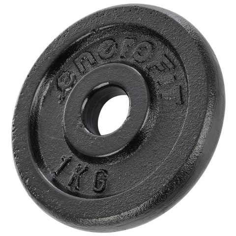 OBCIĄŻENIE ŻELIWNE CZARNE 1 KG ENERO FIT fi26,5 OBCIĄŻENIE ŻELIWNE CZARNE 1 KG ENERO FIT fi26,5