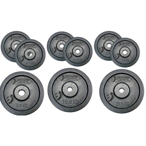 OBCIĄŻENIE ŻELIWNE CZARNE 10 KG BEST SPORTING fi 30mm OBCIĄŻENIE ŻELIWNE CZARNE 10 KG BEST SPORTING fi 30mm
