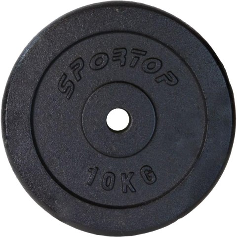 OBCIĄŻENIE ŻELIWNE CZARNE 10 KG ENERO FIT fi26,5 OBCIĄŻENIE ŻELIWNE CZARNE 10 KG ENERO FIT fi26,5