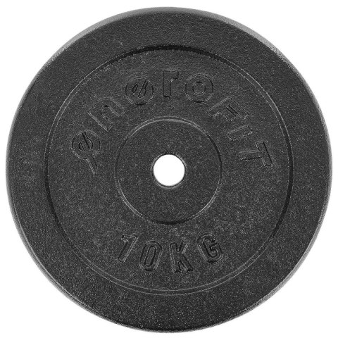 OBCIĄŻENIE ŻELIWNE CZARNE 10 KG ENERO FIT fi26,5 OBCIĄŻENIE ŻELIWNE CZARNE 10 KG ENERO FIT fi26,5